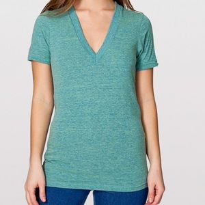 American apparel (old version) tri-green v-neck